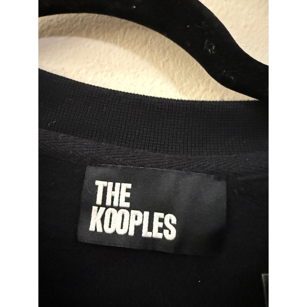 NWT The Kooples Black Embroidered Skeleton Graphic Sweatshirt -‎ French 0 - Picture 4 of 7